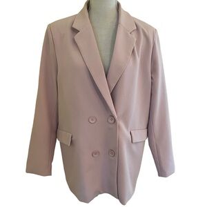 M.N.I. Los Angeles Pale Pink Oversized Double Breasted Blazer M